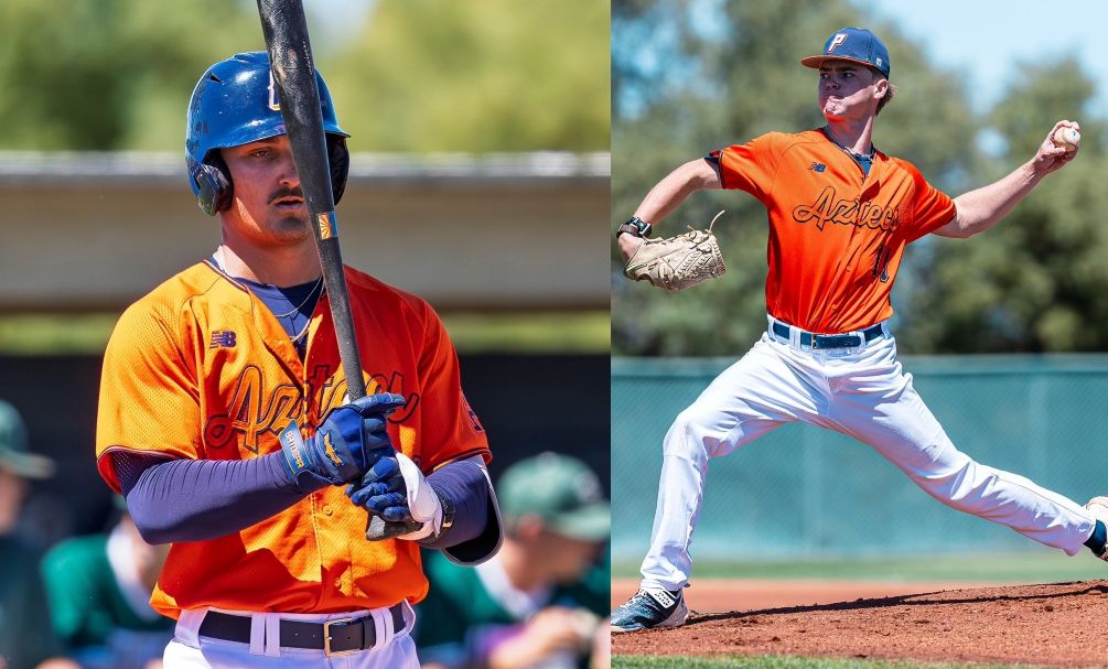Sophomore Mike Jones (Canyon del Oro HS) hit a grand slam as part of Pima's 13 run 2nd inning while freshman Braxton Bjur pitched all five innings, giving up one earned run with six strikeouts as the Aztecs Baseball team beat Phoenix college 13-1 in five innings. The Aztecs are 26-25 overall and 18-20 in ACCAC conference play. Photos by Gilbert Alcaraz