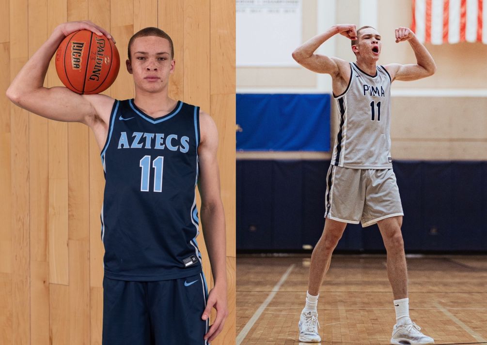 Sophomore guard/forward Isaac Johnson was named ACCAC Division II Player of the Week for the third time this season after he averaged 19.5 points, 6.0 rebounds, 2.0 steals and 1.5 assists while shooting 83.3 percent from the field. The Aztecs will be the No. 1 seed for next week's Region I, Division II Tournament. Photos by Stephanie van Latum and Ernesto Rodriguez Jr.