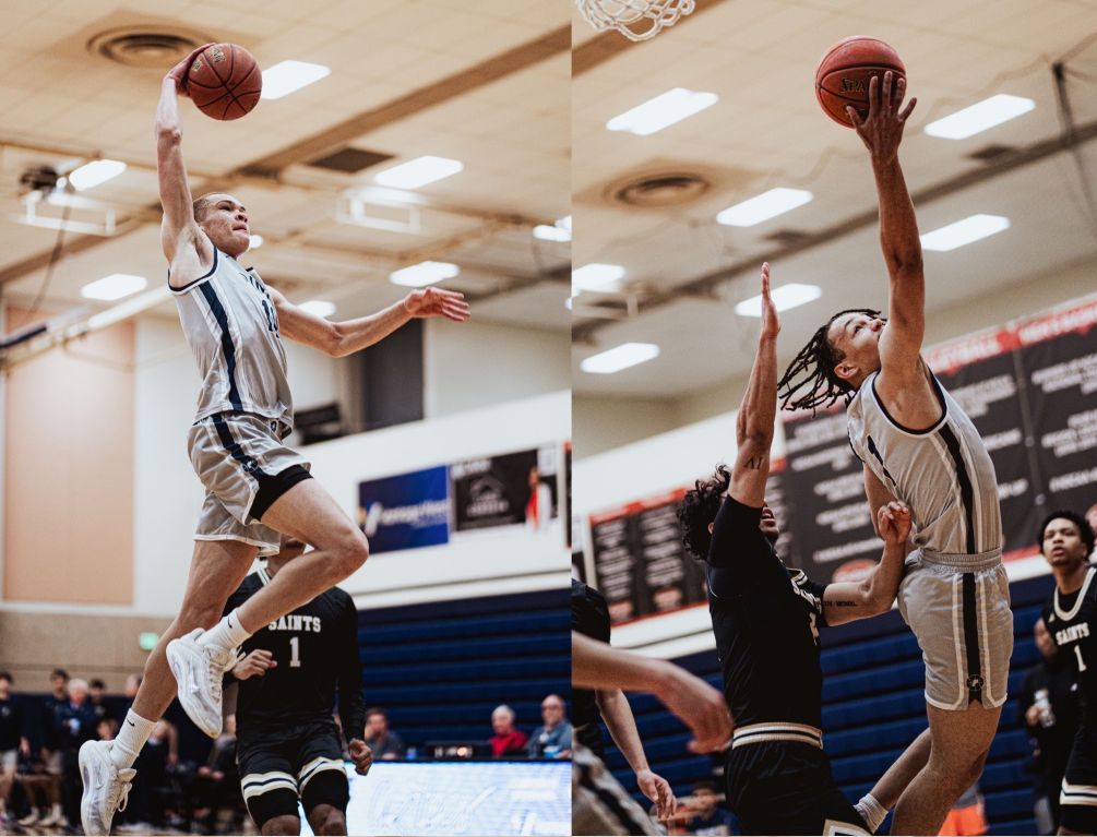 Sophomore Isaac Johnson and freshman Gerron Graham (Premier Prep Academy) combined to go 12-for13 from the field as they each scored 17 points as the No. 4 ranked Aztecs Men's Basketball team beat South Mountain Community College 77-65 on Wednesday in Phoenix. The Aztecs clinched the No. 1 seed for the Region I, Division II Tournament. They have two regular season home games remaining as they host Glendale Community College on Saturday at 4:00 p.m. Photos by Ernesto Rodriguez Jr.