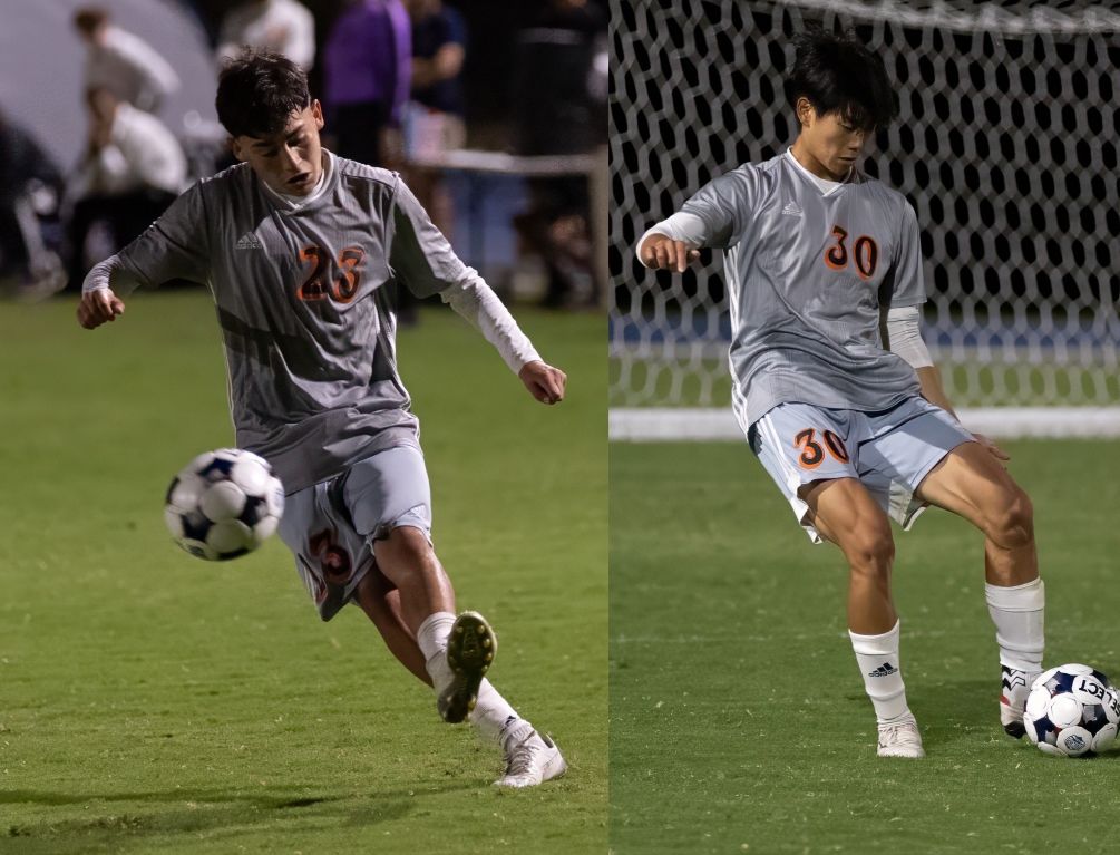 Sophomore Nathan Flores (Alhambra HS) scored a goal and had an assist and fellow sophomore Jihoon Song also scored a goal as the No. 6 ranked Aztecs Men's Soccer team earned their ninth shutout win with a 2-0 victory at Mesa Community College. The Aztecs closed the regular season at 15-2 overall and 12-2 in ACCAC conference play. They will be the No. 2 seed for the Region I, Division II Tournament and will host No. 3 Glendale Community College in the semifinals on Thursday at 6:00 p.m. Photos by Stephanie van Latum