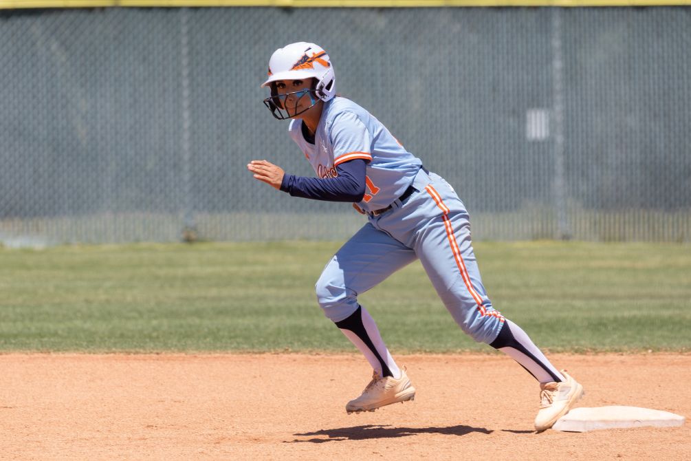 Freshman Isabel Mendoza (Cienega HS) produced two of Pima's four hits on the day, going 2-for 2 with a walk but the No. 8 seeded Aztecs Softball team fell to No. 9 Des Moines Area Community College 6-0 in their first game at the NJCAA Division II World Series. The Aztecs will play No. 13 Northwest Mississippi Community College on Thursday in an elimination game at 9:00 a.m. (ET); 6:00 a.m. (MST). Photo by Stephanie van Latum