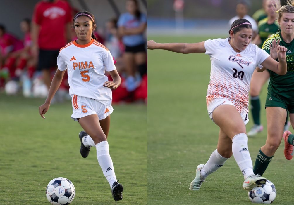 Freshman Yajaira Cervantes (Tucson Magnet HS) finished with three assists while sophomore Savannah Michel (Walden Grove HS) scored her first goal of the season as No. 10 ranked Aztecs women's Soccer beat Chandler-gilbert Community College 5-1 on Tuesday at the West Campus Aztec Field. the Aztecs are 6-1-4 overall and 6-0-3 in ACCAC conference play. They're back at Aztec Field on Thursday to take on Cochise College in a non-conference game. Photos by Stephanie van Latum