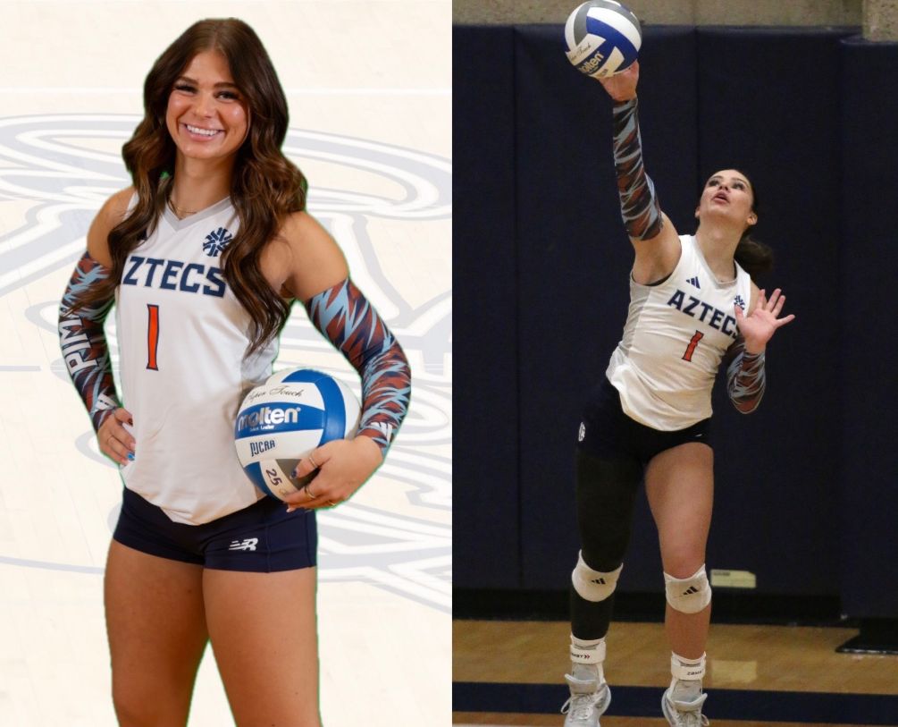Sophomore Maggie McReynolds (Mountain View HS) was named ACCAC Division II Offensive Player of the Week for the week of Oct. 12-18 as she finished with 33 kills, 37 digs, 10 aces and five assists. Photos by Brian Halbach and Cody Chavez